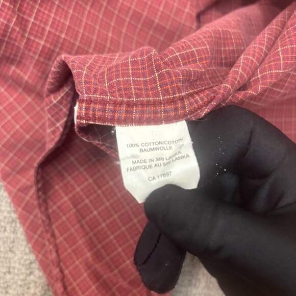 Vintage Gap Shirt Cotton Poplin Long Sleeve Collar Gingham Plaid Classic Oxford - Picture 9 of 10